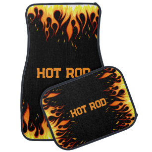 Hot Rod Car Floor Mat