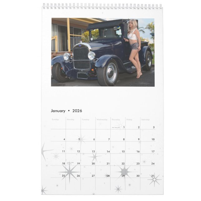 Hot Rod Cars Calendar (Jan 2026)