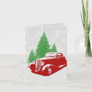 Hot Rod Christmas Holiday Card