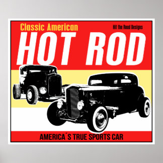 Hot Rod - Classic American sports cars Poster