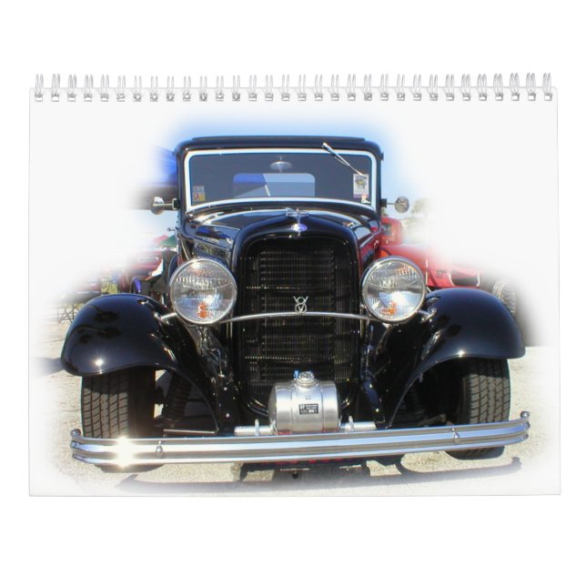 Hot Rod Classic Car Wall Calendar  (Back)