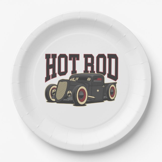 Hot Rod Classic Paper Plates (Front)