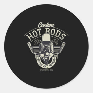 Hot Rod Classic Round Sticker