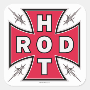 HOT ROD CROSS Sticker! Square Sticker
