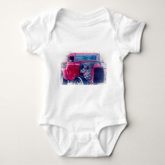 "Hot Rod" "Custom Car" "Classic Car" "Vintage Car" Baby Bodysuit