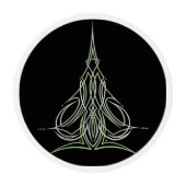 Hot Rod Custom Car Pinstripe Pinstriping Art Edible Frosting Rounds (Front)