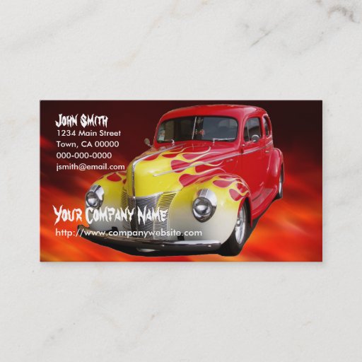 Customizable Hot Rod Deluxe Business Cards