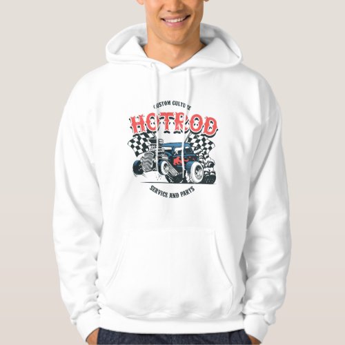 Hot Rod Design Hooded Sweatshirt