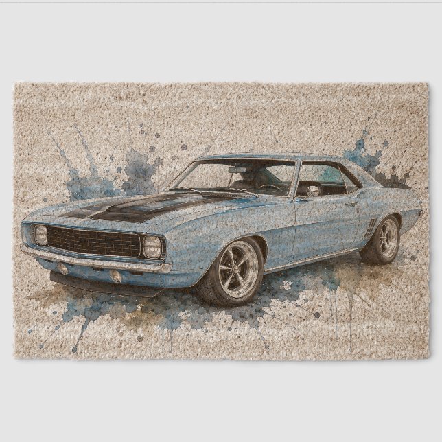 Hot Rod Door Mat (Front)