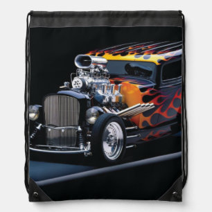 Hot rod drawstring bag