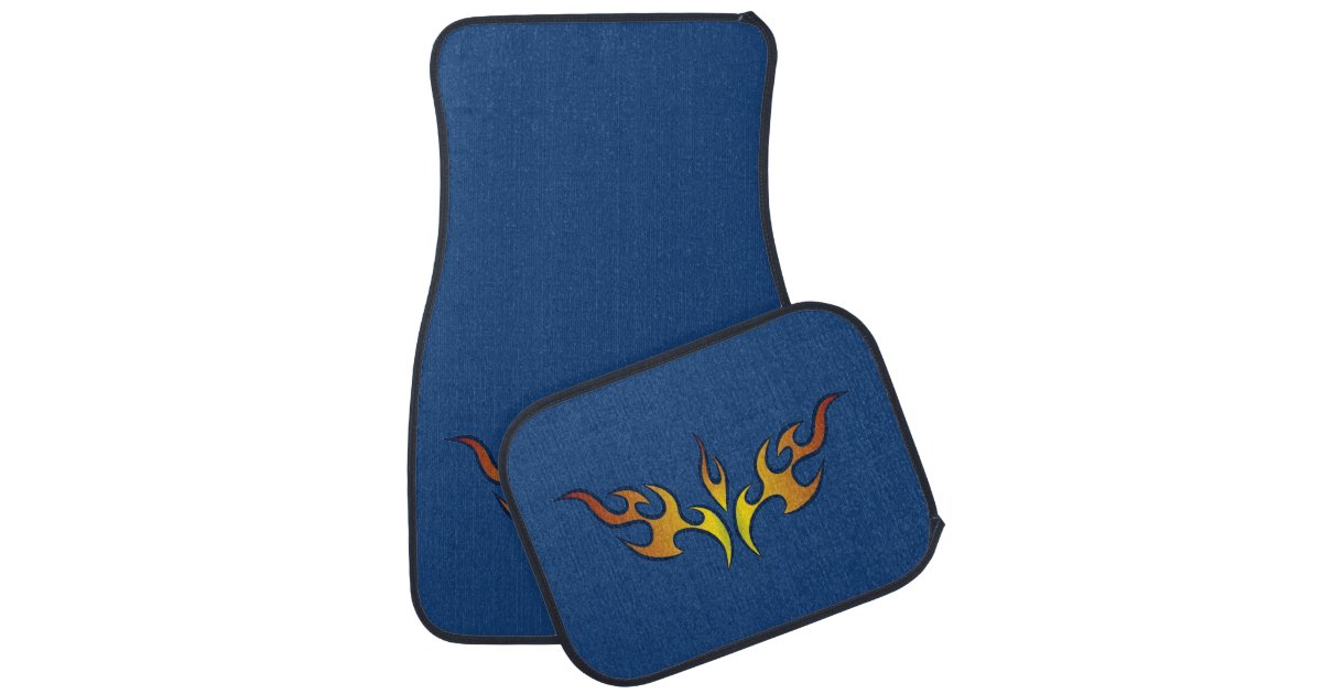 Hot Rod Flame Car Floor Mat | Zazzle