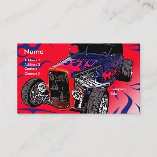 Customizable Hot Rod Flames Business Card