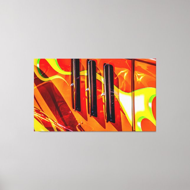 Hot Rod Flames Canvas Print (Front)