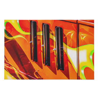 Hot Rod Flames Faux Canvas Print