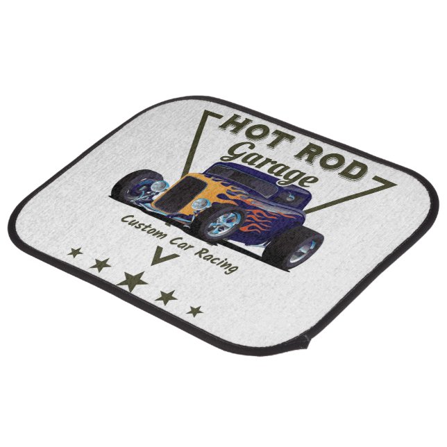 Hot Rod Garage! Car Floor Mat (Rear Angled)