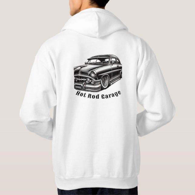 Hot Rod garage Hoodie (Back)