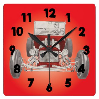 Hot Rod Garage Man Cave Clock