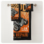 Hot Rod Garage Personalized NAME Mechanic Shop Bath Towel Set
