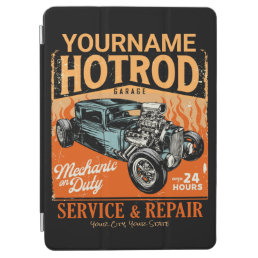 Hot Rod Garage Personalized NAME Mechanic Shop  iPad Air Cover