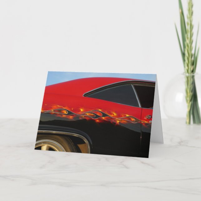 Hot Rod Happy Birthday Card (Front)