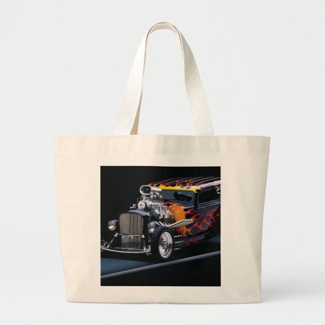 Hot rod large tote bag (Front)