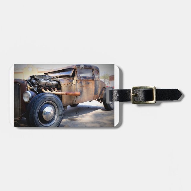 Hot Rod Luggage Tag (Front Horizontal)