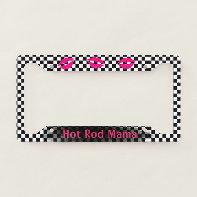 Hot Rod Mama License Plate Frame (Front)