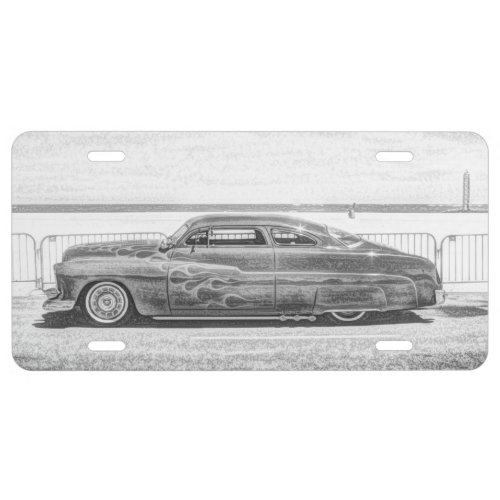 Hot Rod Mercury Custom License Plate
