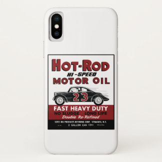 Hot Rod Motor Oil vintage sign. iPhone X Case