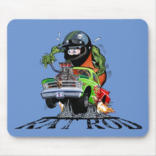 Hot rod mouse pad