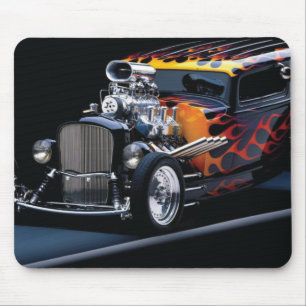 Hot rod mouse pad