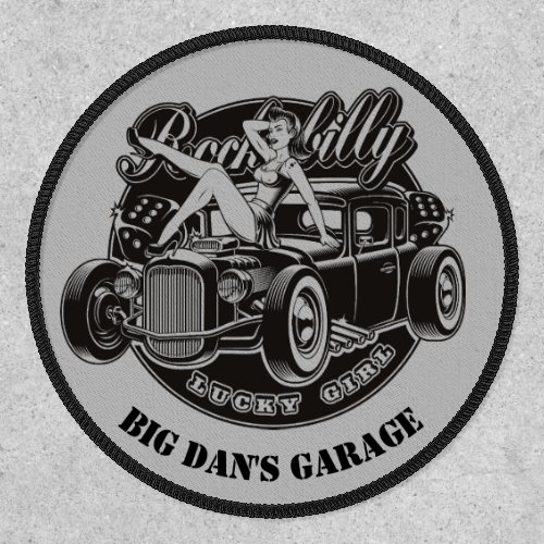 Hot Rod Pinup Babe Custom Name Or Shop Patch