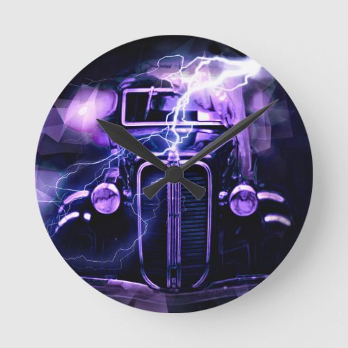 Hot Rod Round Clock