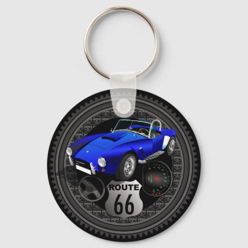 Hot Rod Route 66 Keychain