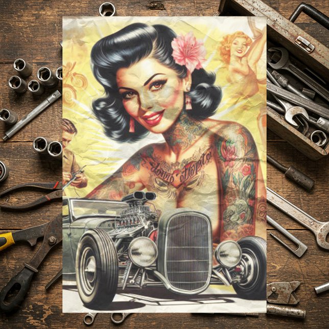 Hot Rod Tattoo Pin-up Tissue Paper (Creator Uploaded)
