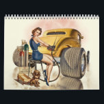 Hot Rod Wall Calendar & Retro Pinups<br><div class="desc">Classic hot rods,  rat rods and motorcycles with cute and nostalgic pinups. Great for home,  office or work.</div>
