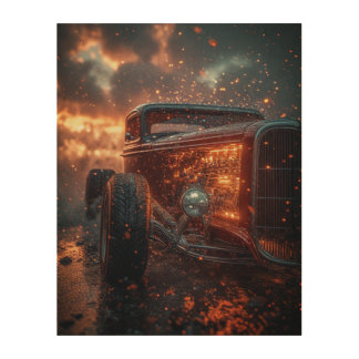 Hot Rod Wood Wall Art