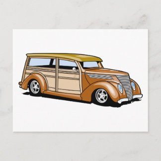 Hot Rod Woodie Postcard