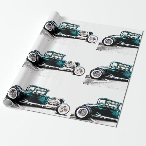 Hot Rod Wrapping Paper