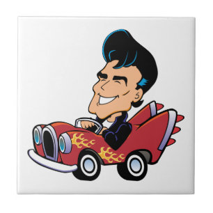 Hot Rodder Ceramic Tile