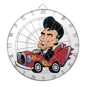 Hot Rodder Dartboard With Darts