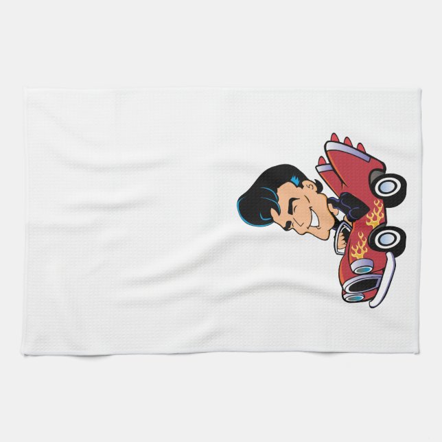 Hot Rodder Kitchen Towel (Horizontal)