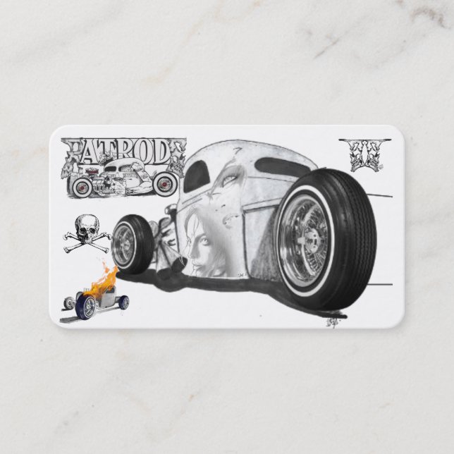 Hot Rods and Automobiles Business Card Ideas (Front)