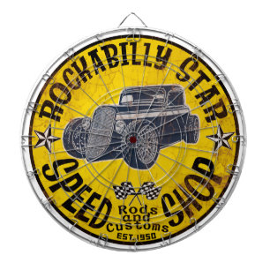 Hot Rods Speed shop Dart Board