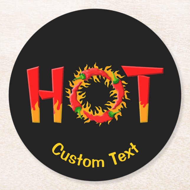HOT ROUND PAPER COASTER (Front)