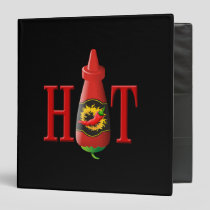 Hot Sauce Bottle 3 Ring Binder