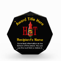 Hot Sauce Bottle Acrylic Award
