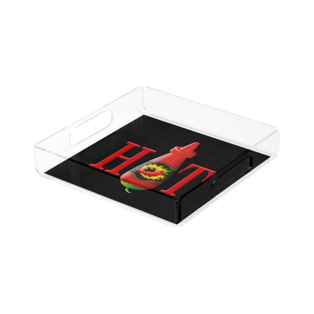 Hot Sauce Bottle Acrylic Tray (Angled)