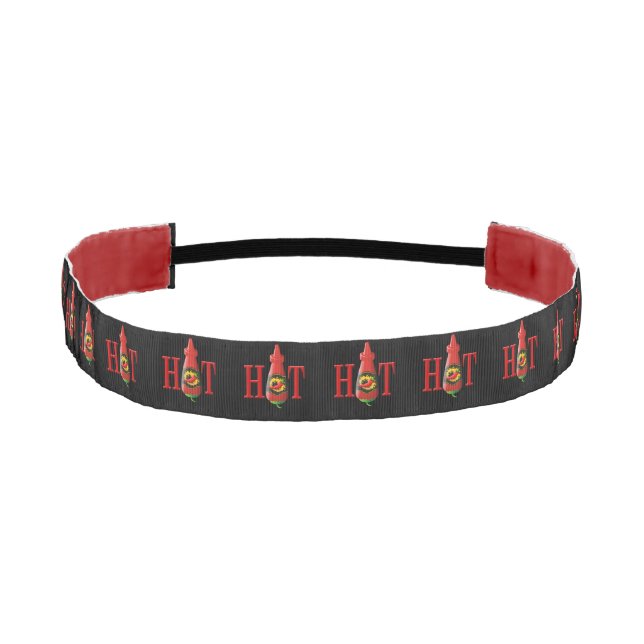 Hot Sauce Bottle Athletic Headband (Front)