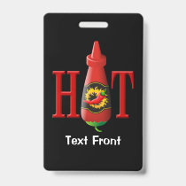 Hot Sauce Bottle Badge
